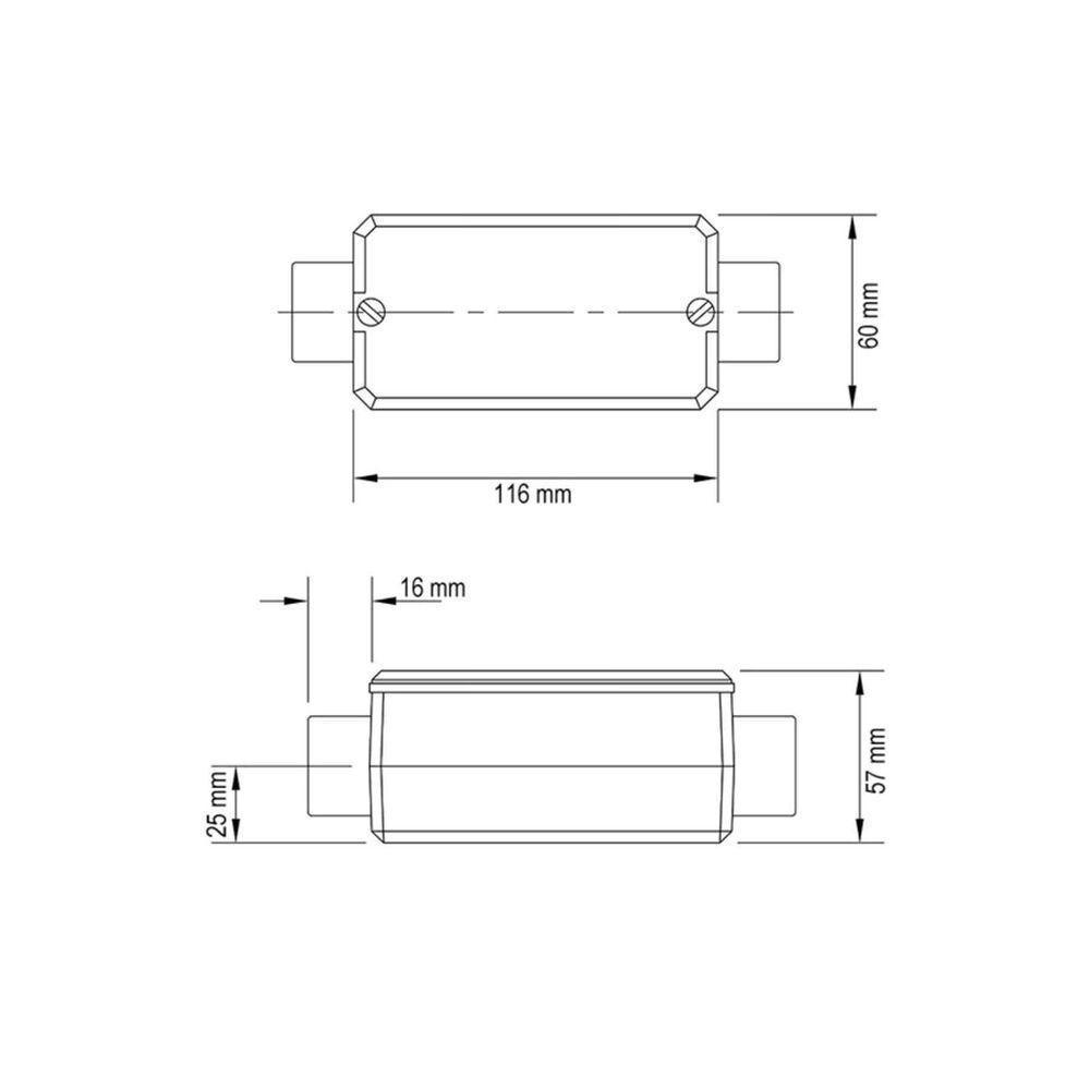 Condulete Fixo 1" Tipo "c" - Com Tampa / Sem Rosca / Sem Pintura Tramontina - 2