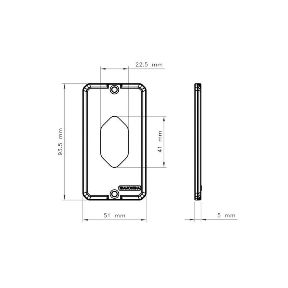 Tampa Para Condulete 1/2" E 3/4" 1 Posto Vertical Tramontina - 5