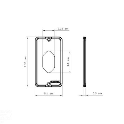 Tampa Para Condulete 1/2" E 3/4" 1 Posto Vertical Tramontina