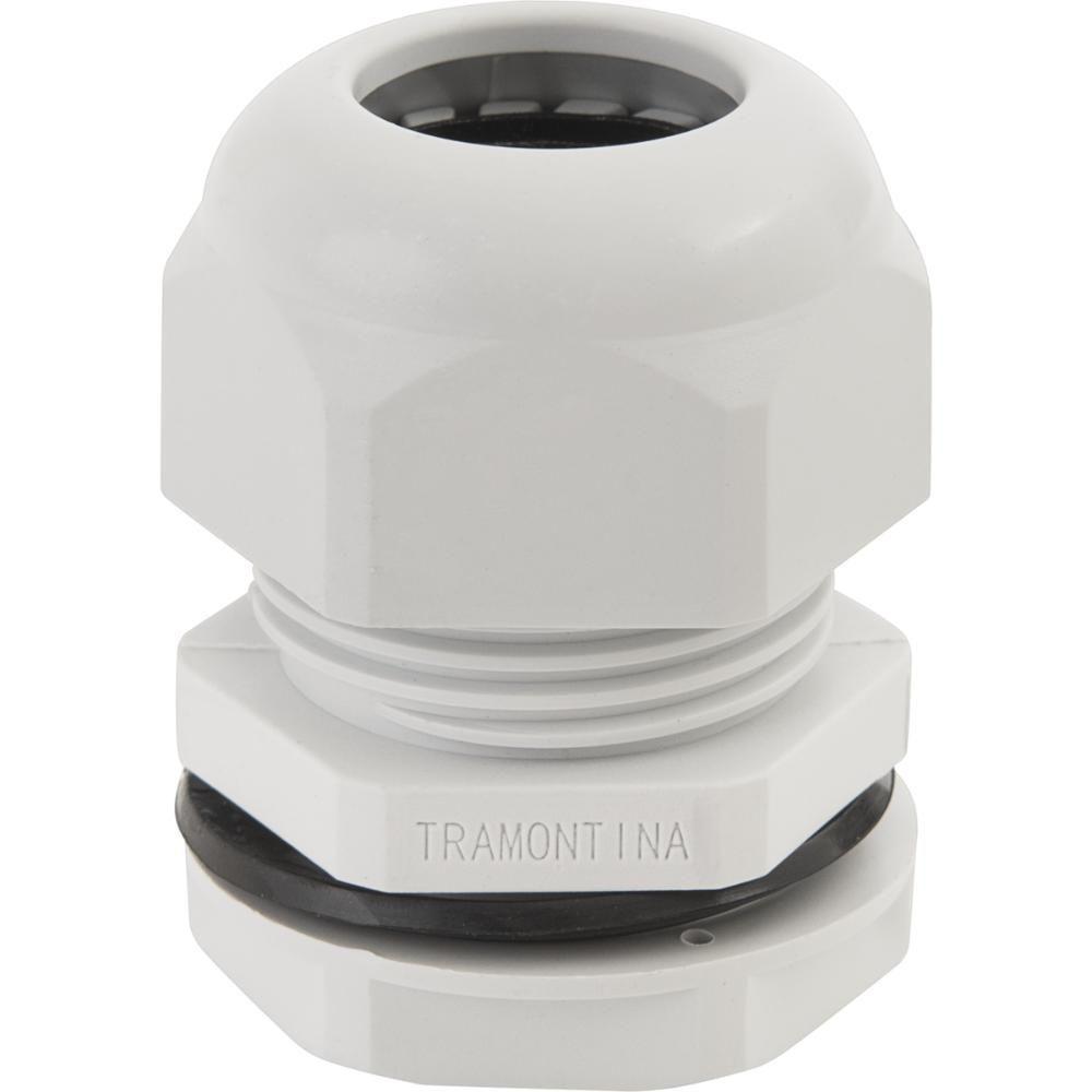 Conector Prensa Cabo 3/8'' Tramontina Cinza Com Bucha - 1
