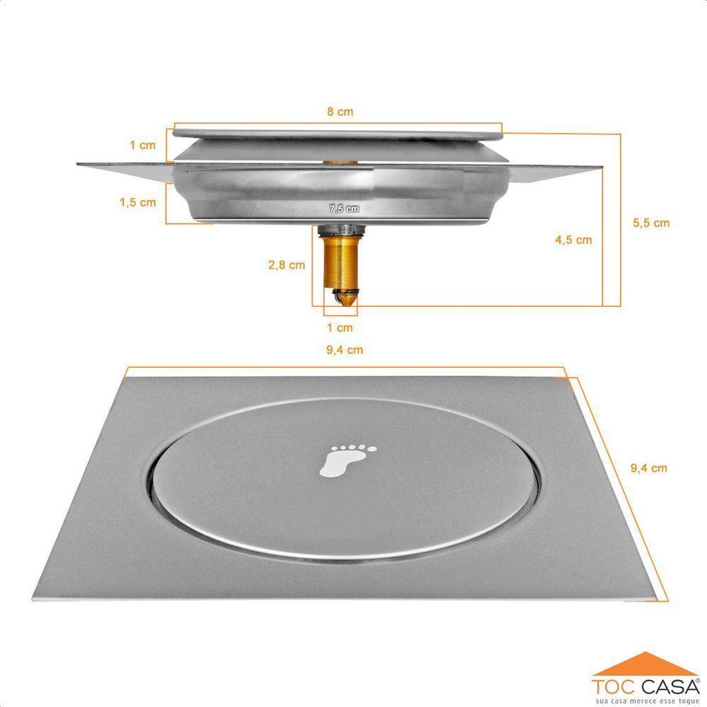 Ralo Click Quadrado 10X10 - 7