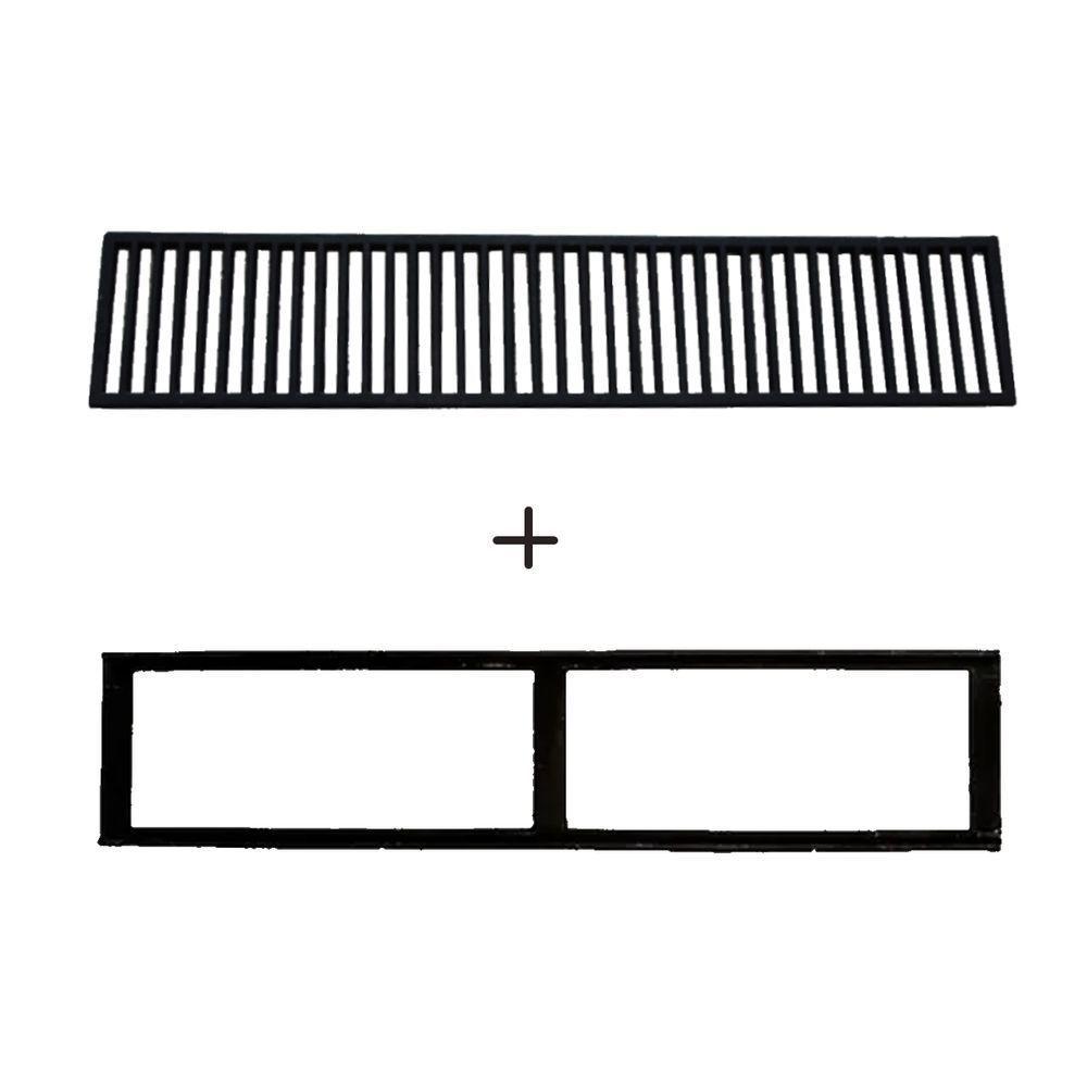 Ralo Grelha E Caixilho De Ferro Fundido Esgoto 10X100Cm - 2