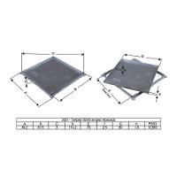 Tampa Tampão Chão Alumínio Fundido Simples Rebaixado 80X80Cm - 3