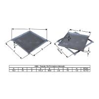 Tampa Tampão Chão Alumínio Fundido Simples Rebaixado 70X70Cm - 2