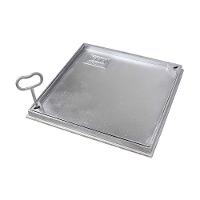 Tampa Tampão Chão Alumínio Fundido Simples Rebaixado 70X70Cm