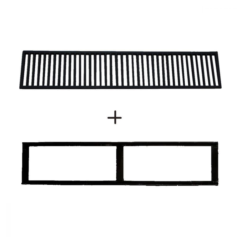 Ralo Grelha E Caixilho De Ferro Fundido Esgoto 10X50Cm - 3