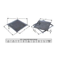 Tampa Tampão Chão Alumínio Fundido Simples Rebaixado 60X60Cm - 2