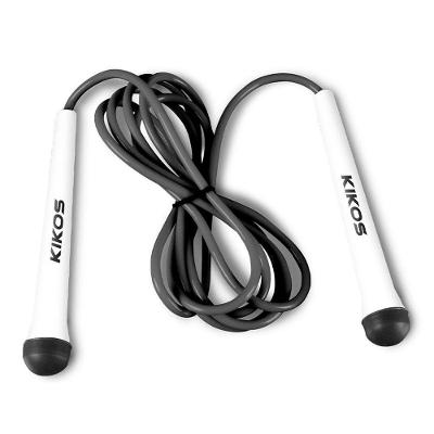 Corda de Pular Light para Condicionamento Físico Ajustável Branco e Preto Kikos
