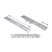 Ralo Grelha Linear Com Caixilho Em Alumínio Marrom 10X100Cm - 3