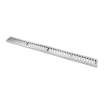 Ralo Grelha Linear Com Caixilho Em Alumínio Polido 8X100Cm