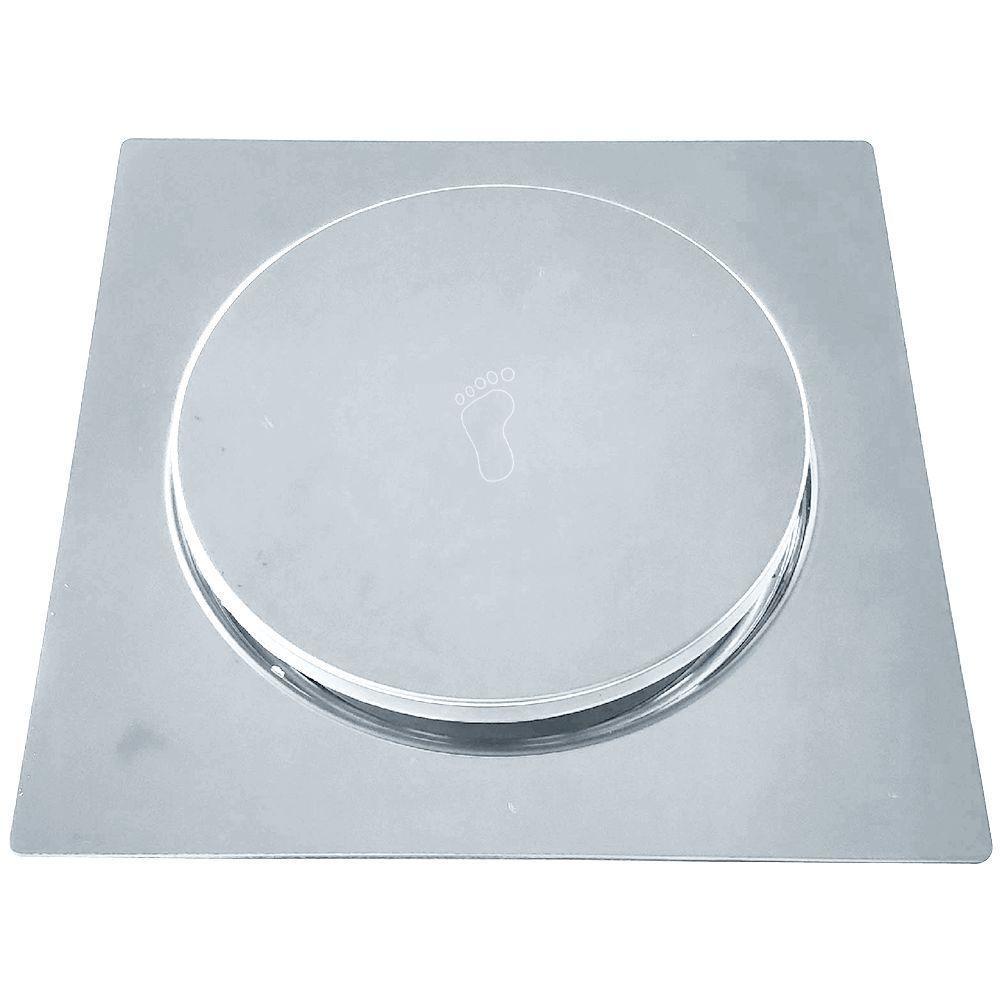 Ralo Click Quadrado 15x15cm Inox - 9