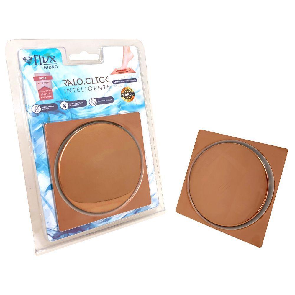 Ralo Click Quadrado 10x10cm Rose - 7