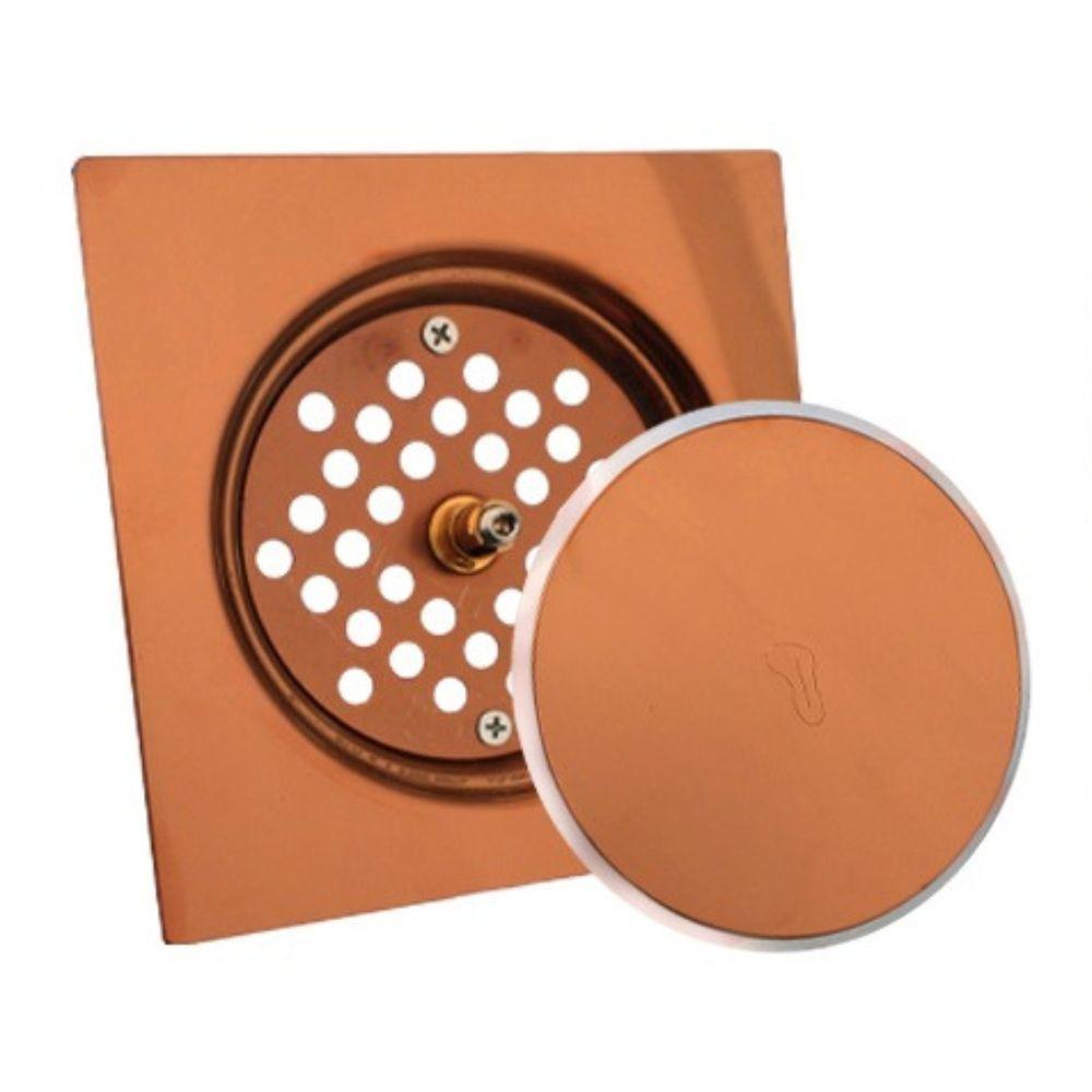 Ralo Click Quadrado 10x10cm Rose - 9