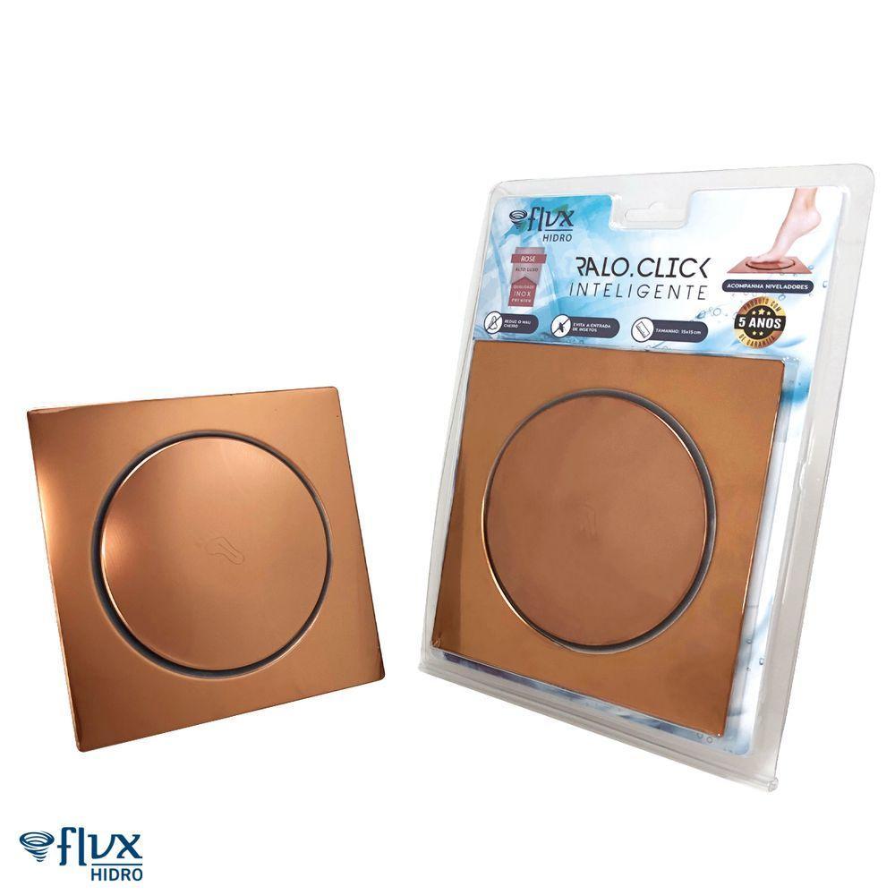 Ralo Click Quadrado 10x10cm Rose - 14