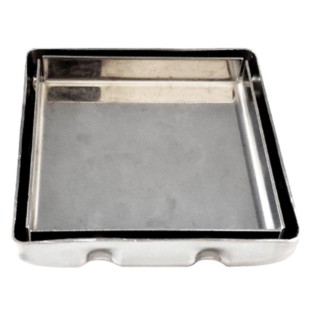 Ralo Oculto Duplo Quadrado 15x15cm Inox - 9