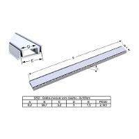 Grelha Linear Invisível Oculta Com Caixilho Marrom 100x8cm - 5