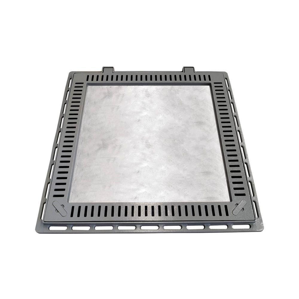 Tampa Casa Máquina Piscina Rebaixada Art Grelha 80x80cm C - 1