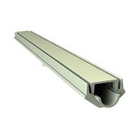 Grelha Invisível Oculta Caixa Coletora Bege Piscina 100x8cm - 1