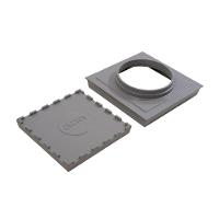 Ralo Invisível Rebaixado Adaptado Caixa Sifonada Cinza 18cm