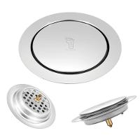 Ralo Click Inteligente 15X15 Inox Redondo Lavabo - 1