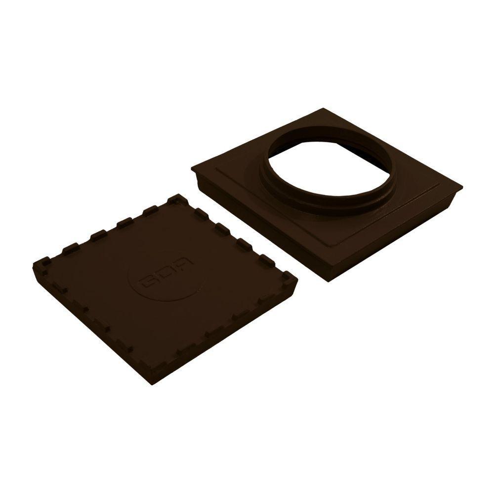 Ralo Invisível Rebaixado Adaptado Caixa Sifonada Marrom 18cm - 5