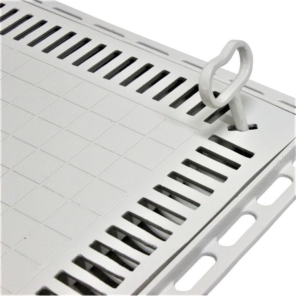 Tampa Casa De Máquina Piscina Lisa Art Grelha 110x110cm B2 - 8