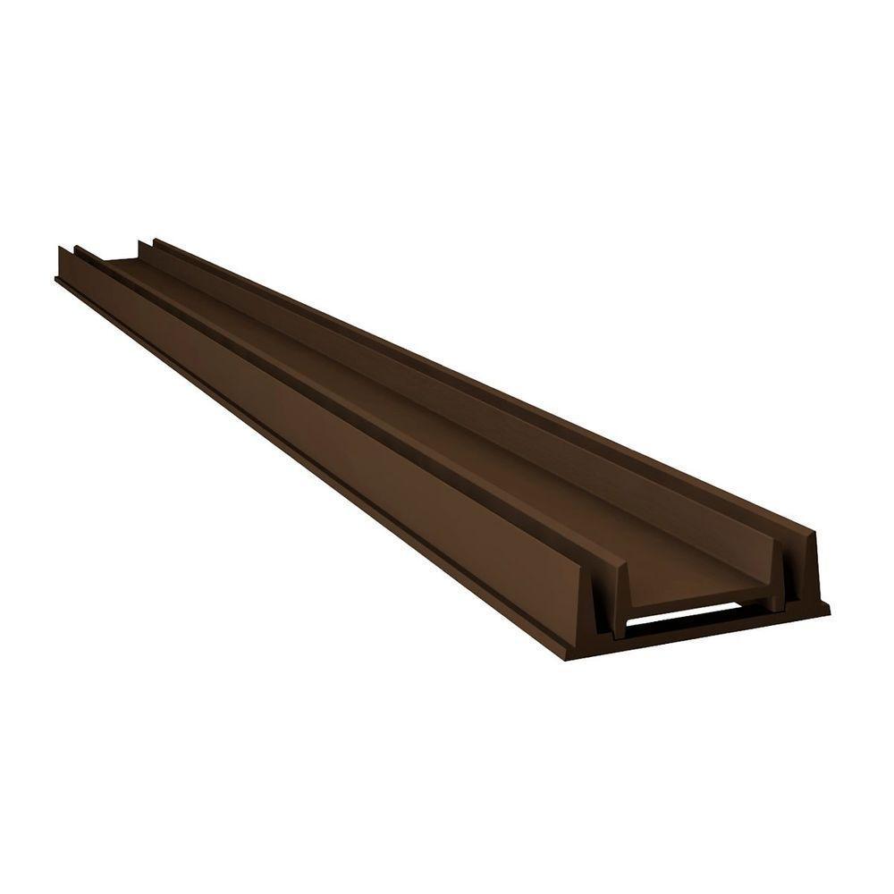 Grelha Invisível Rebaixada Oculta Caixilho Marrom 100x8cm - 1