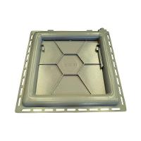 Tampa Casa Máquina Piscina Lisa Articulada Grelha 80x80cm B1 - 18