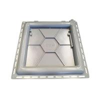 Tampa Casa Máquina Piscina Lisa Articulada Grelha 80x80cm C - 10