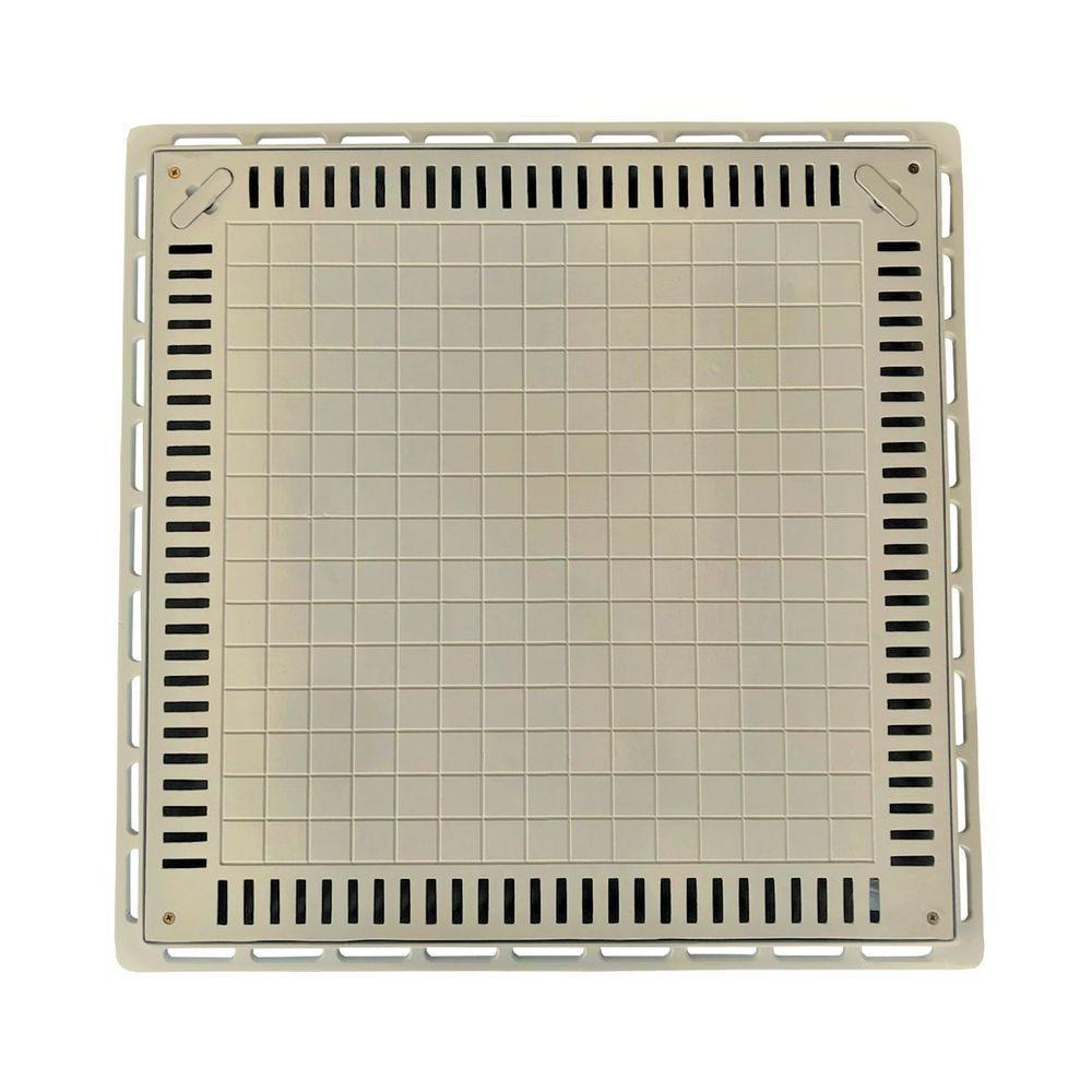 Tampa Casa De Máquina Piscina Lisa Simples Grelha 80x80cm B1 - 1