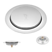 Ralo Click Inteligente 15X15 Inox Redondo Casa Banheiro - 1