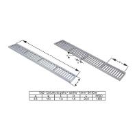 Ralo Grelha Linear Com Caixilho Em Alumínio Polido 8x100cm - 9