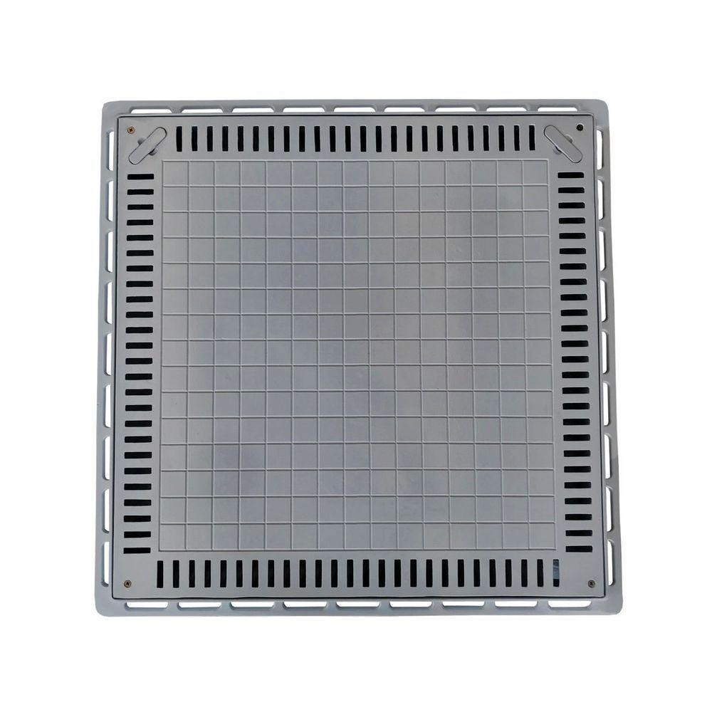 Tampa Casa De Máquina Piscina Lisa Simples Grelha 80x80cm C - 1