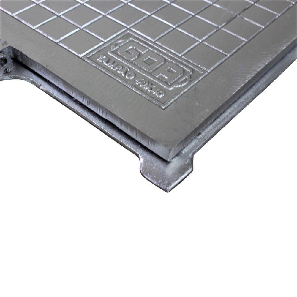 Tampa Tampão De Chão Articulado Com Porta Cadeado 70X70Cm - 3