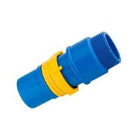 5 Conexões Adaptador Macho Engate Roscável 2 Pol. Azul Pvc - 1