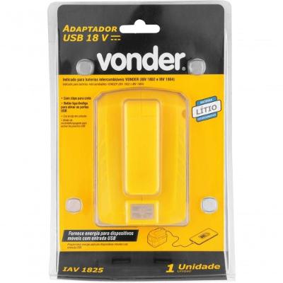 Adaptador Usb 18V S/ Bateria E S/ Carregador Iav 1825 Vonder