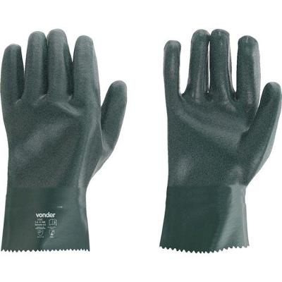 Luva Pvc Palma Áspera Com Forro 26Cm Pav0026 Com 05 Pares -