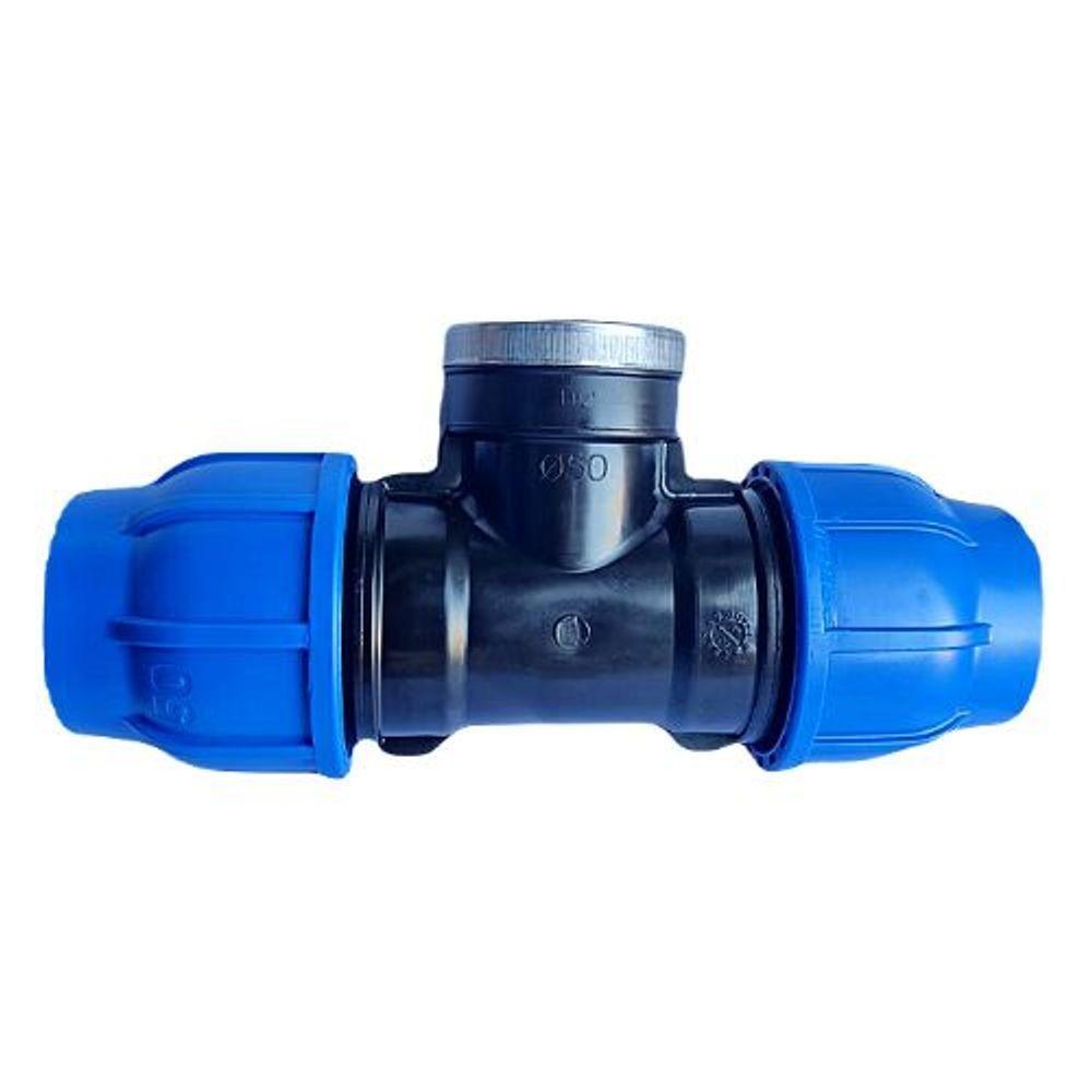 Tê 50 Mm Rosca Fêmea 1 1.2 Pol Pn16 - Irritec - 1