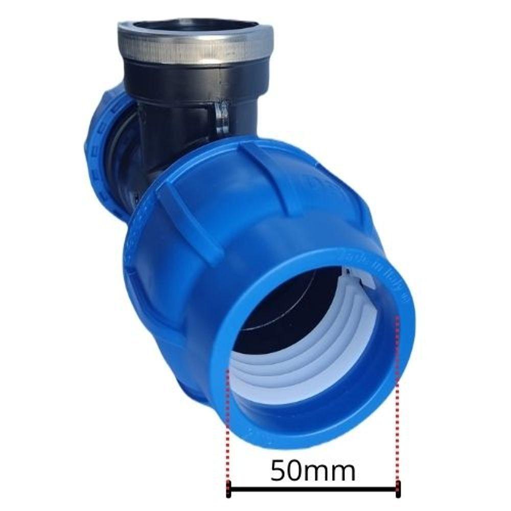 Tê 50 Mm Rosca Fêmea 1 1.2 Pol Pn16 - Irritec - 3