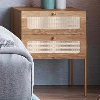 Mesa De Cabeceira 2 Gavetas Palhinha Hanover Artesano - 8