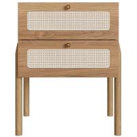 Mesa De Cabeceira 2 Gavetas Palhinha Hanover Artesano - 3