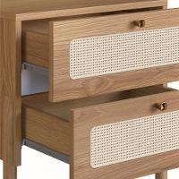 Mesa De Cabeceira 2 Gavetas Palhinha Hanover Artesano