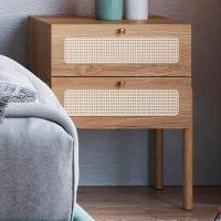 Mesa De Cabeceira 2 Gavetas Palhinha Hanover Artesano - 8