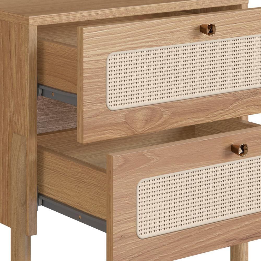 Kit 02 Mesas De Cabeceira Palhinha Oslo Hanover Artesano - 2