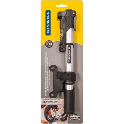 Bomba De Ar Portátil Tramontina Para Bicicleta Com Manômetro 100 Psi - 7 Bar Tramontina