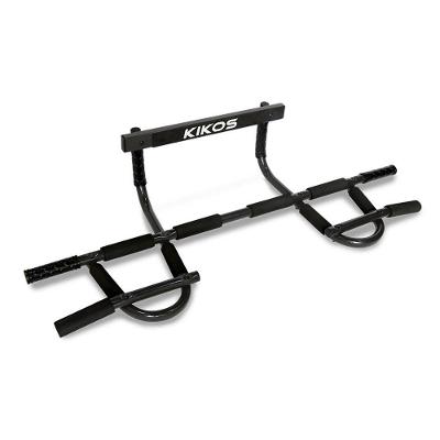 Barra de Porta Completa para Exercícios em Aço Reforçado Preto Kikos