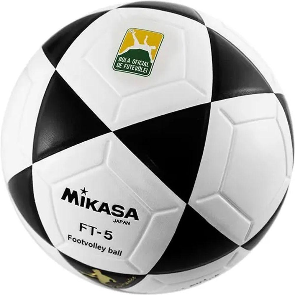 Bola De Futevôlei Mikasa Ft-5 Branca E Preta - Oficial - 3