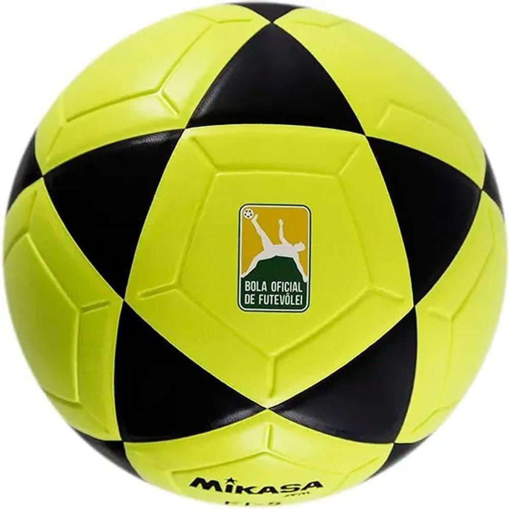 Bola De Futevôlei Mikasa Ft-5 Amarela E Preta - Oficial - 5