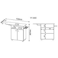 Tabua De Passar Roupa 2 Portas Tp3000 Branco Branco - 2