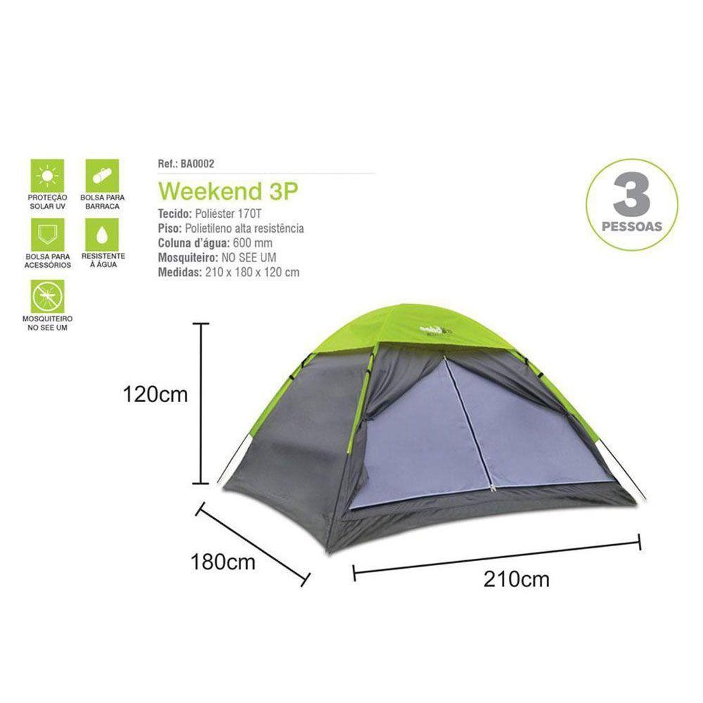 Barraca De Camping 3 Pessoas Weekend - Echolife - 3